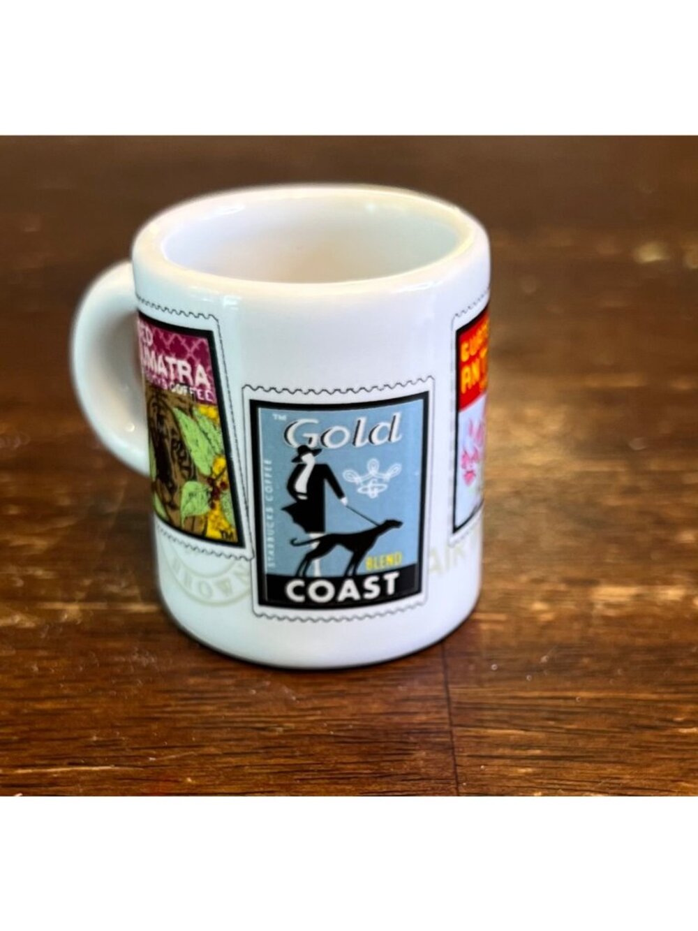 Starbucks Miniature Coffee Mug Vintage Blend Labels Ceramic Collectibles 2004 - Picture 8 of 8